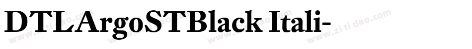 DTLArgoSTBlack Itali字体转换